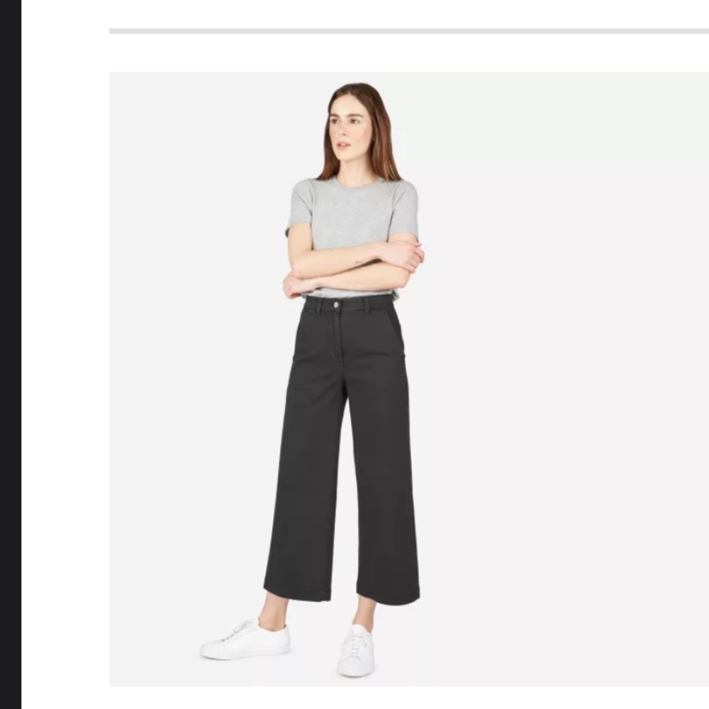 Everlane wide leg crop pant